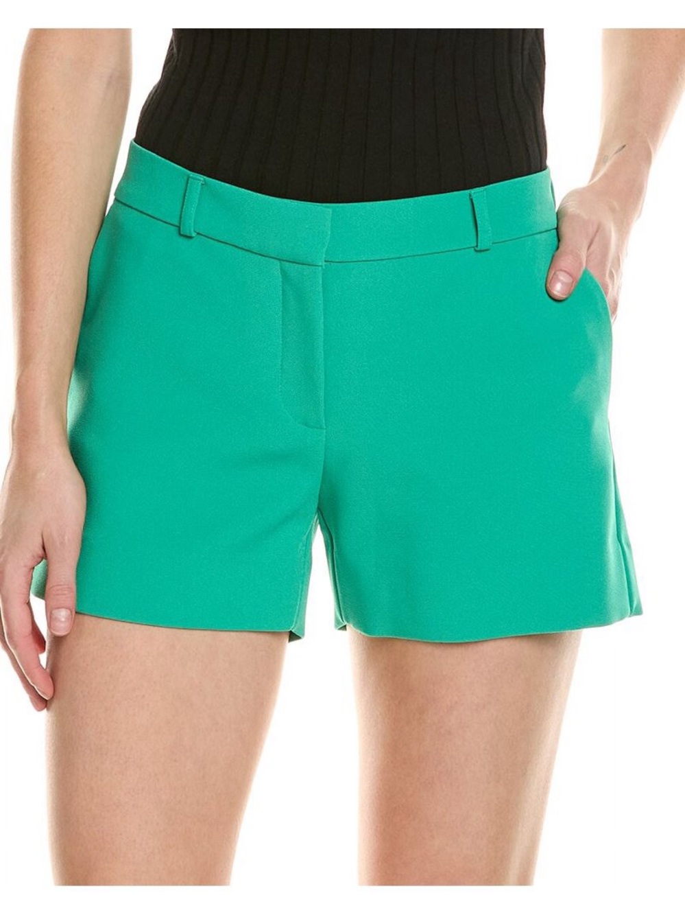 The Kooples Tailored Emerald Green Bermuda Shorts with Side Pockets
